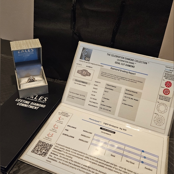 ESTATE SALE Certified Celebration Ring 14KT w/ 51 Diamonds-Engagement-Sz 6.5 - Picture 3 of 13